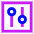 Vertical Slider Square Icon from Sharp Neon Set
