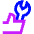 Wrench Hand Icon from Sharp Neon Set