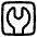 Wrench Square Icon from Plump Line Set