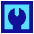 Wrench Square Icon from Sharp Pop Set