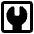 Wrench Square Icon from Core Remix Set