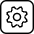 Cog Square 1 Icon from Ultimate Light Set | Free Download as SVG Vector and Transparent PNG | Streamline icons