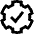 Cog Automation Gear Check Icon from Sharp Line Set
