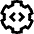 Cog Source Code Gear Icon from Sharp Line Set