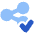 Share Link Approved Icon from Plump Flat Set
