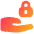 Share Lock Icon from Plump Gradient Set