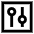 Vertical Slider Square Icon from Sharp Line Set