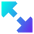 Triangle Arrow Expand Diagonal Large 2 Icon from Sharp Gradient Set