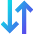 Line Arrow Transfer Vertical Large 3 Icon from Sharp Gradient Set