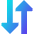Triangle Arrow Transfer Vertical Large 3 Icon from Sharp Gradient Set