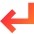 Line Arrow Bend Down Left Large Icon from Sharp Gradient Set