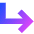 Line Arrow Bend Down Right Large Icon from Sharp Gradient Set