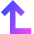 Line Arrow Bend Left Up Large Icon from Sharp Gradient Set
