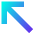 Line Arrow Diagonal Upper Left Large Icon from Sharp Gradient Set