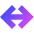 Line Arrow Horizontal Large Icon from Sharp Gradient Set