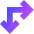 Line Arrow Top Left Corner Large Icon from Sharp Gradient Set