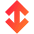 Line Arrow Vertical Large Icon from Sharp Gradient Set