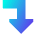 Triangle Arrow Bend Right Down Large Icon from Sharp Gradient Set