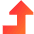 Triangle Arrow Bend Right Up Large Icon from Sharp Gradient Set