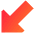Triangle Arrow Diagonal Bottom Left Large Icon from Sharp Gradient Set