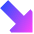Triangle Arrow Diagonal Bottom Right Large Icon from Sharp Gradient Set