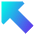 Triangle Arrow Diagonal Upper Left Large Icon from Sharp Gradient Set