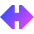 Triangle Arrow Horizontal Large Icon from Sharp Gradient Set