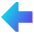Triangle Arrow Left Large 1 Icon from Sharp Gradient Set