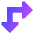 Triangle Arrow Top Left Corner Large Icon from Sharp Gradient Set