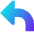Triangle Arrow Turn Backward Large Icon from Sharp Gradient Set
