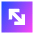 Line Arrow Diagonal Square 2 Icon from Sharp Gradient Set