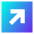 Line Arrow Diagonal Top Right Square Icon from Sharp Gradient Set