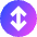 Line Arrow Fit To Height Circle Icon from Sharp Gradient Set