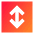 Line Arrow Fit To Height Square Icon from Sharp Gradient Set