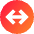 Line Arrow Fit To Width Circle Icon from Sharp Gradient Set