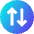 Line Arrow Transfer Vertical Circle 2 Icon from Sharp Gradient Set