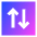 Line Arrow Transfer Vertical Square 2 Icon from Sharp Gradient Set
