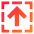 Line Arrow Up Dashed Square Icon from Sharp Gradient Set