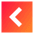 Tailless Line Arrow Left Square Icon from Sharp Gradient Set