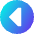 Tailless Triangle Arrow Left Circle Icon from Sharp Gradient Set