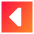 Tailless Triangle Arrow Left Square Icon from Sharp Gradient Set