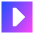 Tailless Triangle Arrow Right Square Icon from Sharp Gradient Set