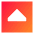 Tailless Triangle Arrow Up Square Icon from Sharp Gradient Set