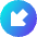 Triangle Arrow Diagonal Bottom Left Circle Icon from Sharp Gradient Set