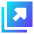 Triangle Arrow Expand Window 2 Icon from Sharp Gradient Set