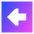 Triangle Arrow Left Square Icon from Sharp Gradient Set