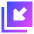 Triangle Arrow Minimize Window 4 Icon from Sharp Gradient Set