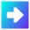 Triangle Arrow Right Square Icon from Sharp Gradient Set