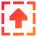 Triangle Arrow Up Dashed Square Icon from Sharp Gradient Set