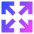 Line Arrow Expand Icon from Sharp Gradient Set